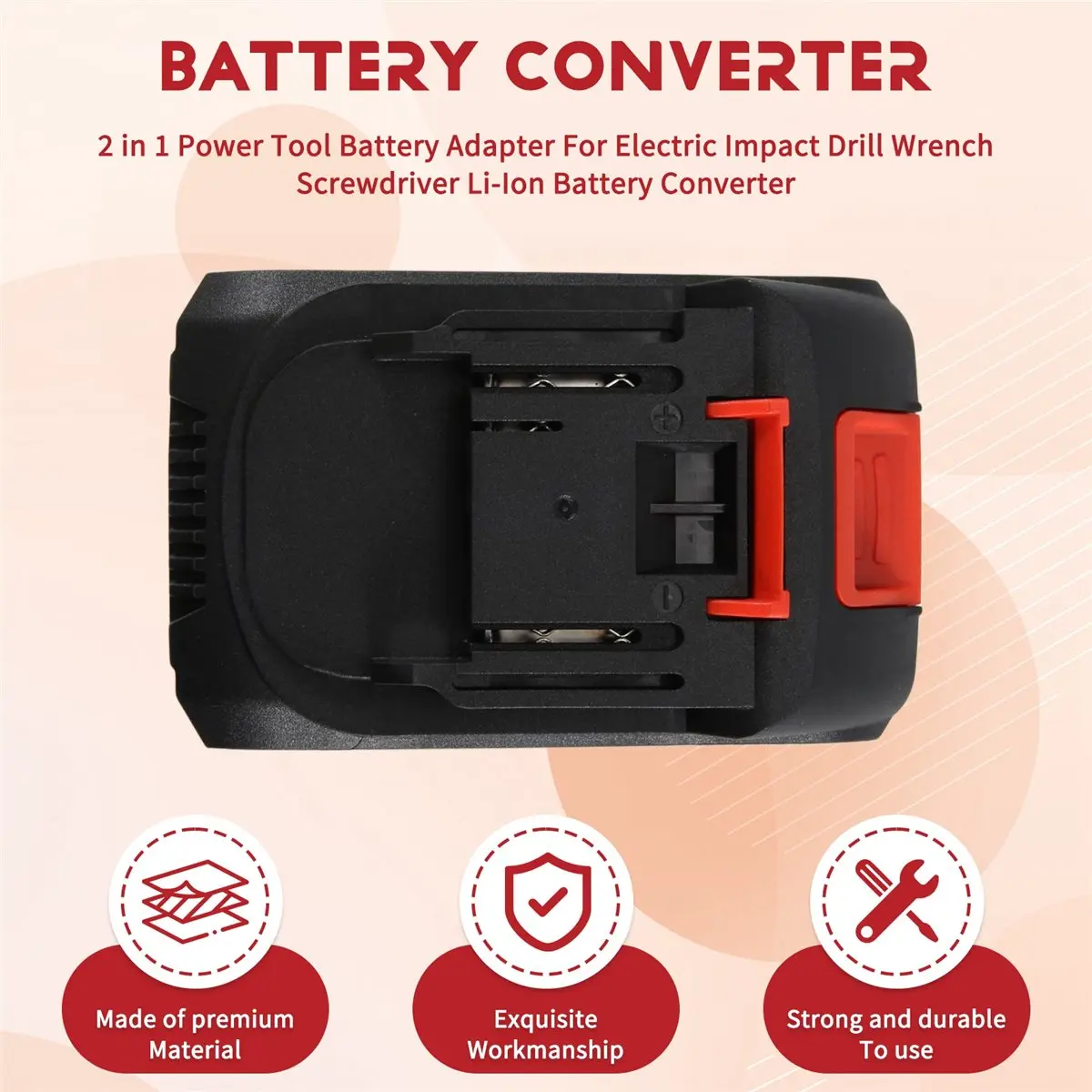 AA19 2 in 1 Power Tool Battery Adapter for Makita Electric Impact Drill Wrench Screwdriver Li-Ion Battery Converter