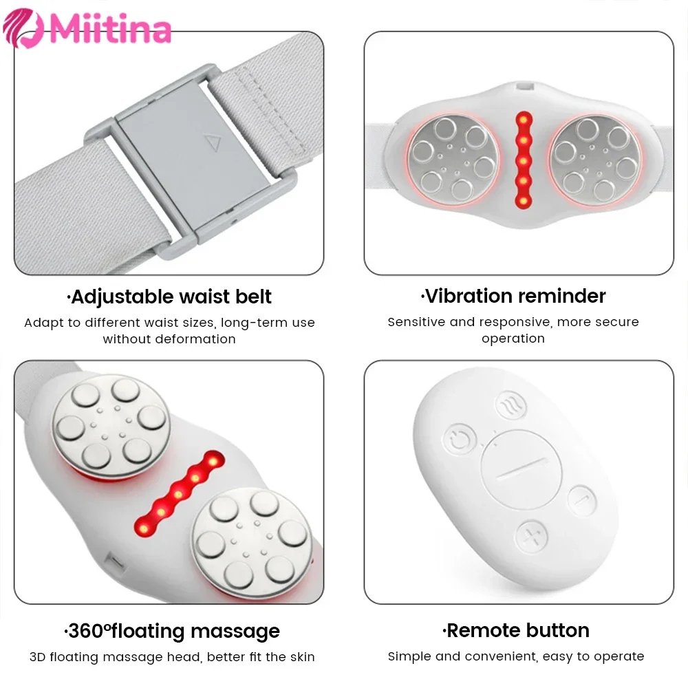 

Multi functional waist massager, hot compress pulse, waist and abdomen massage, belt vibration massage, lumbar spine massager