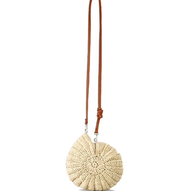 

Creative Conch Design Straw Shoulder Bags Funny Paper Woven Crossbody Bag Cute Summer Beach Bag Small Female Purses 2025