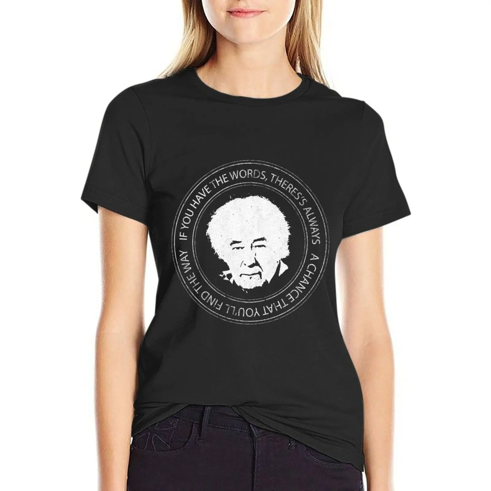 

Seamus Heaney T-Shirt aesthetic clothes tees graphics Short sleeve tee cropped t shirts for Women