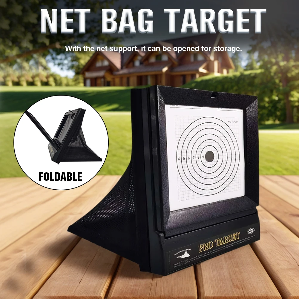 تتضمن أهداف الرماية مكونة من 10 قطع من فخ مسدس الورق القابل للاستبدال ومسدس الهدف ومصيدة الحبيبات لممارسة الرماية في الفناء الخلفي #3