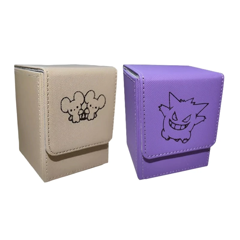 Pokemon PTCG Gengar Snorlax Maushold Animation Characters Card Box Anime Classics Game Collection Cards Storage Box Toy