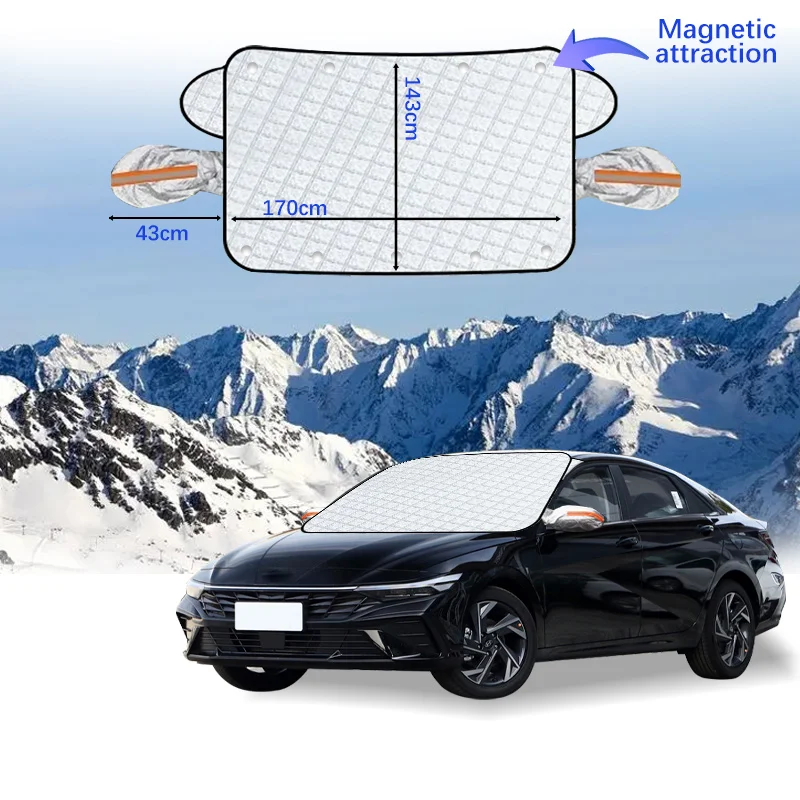 Accessori esterni Auto per Hyundai Elantra Winter Car Snow Shield Shade parabrezza anteriore impermeabile Ice-Frost parasole