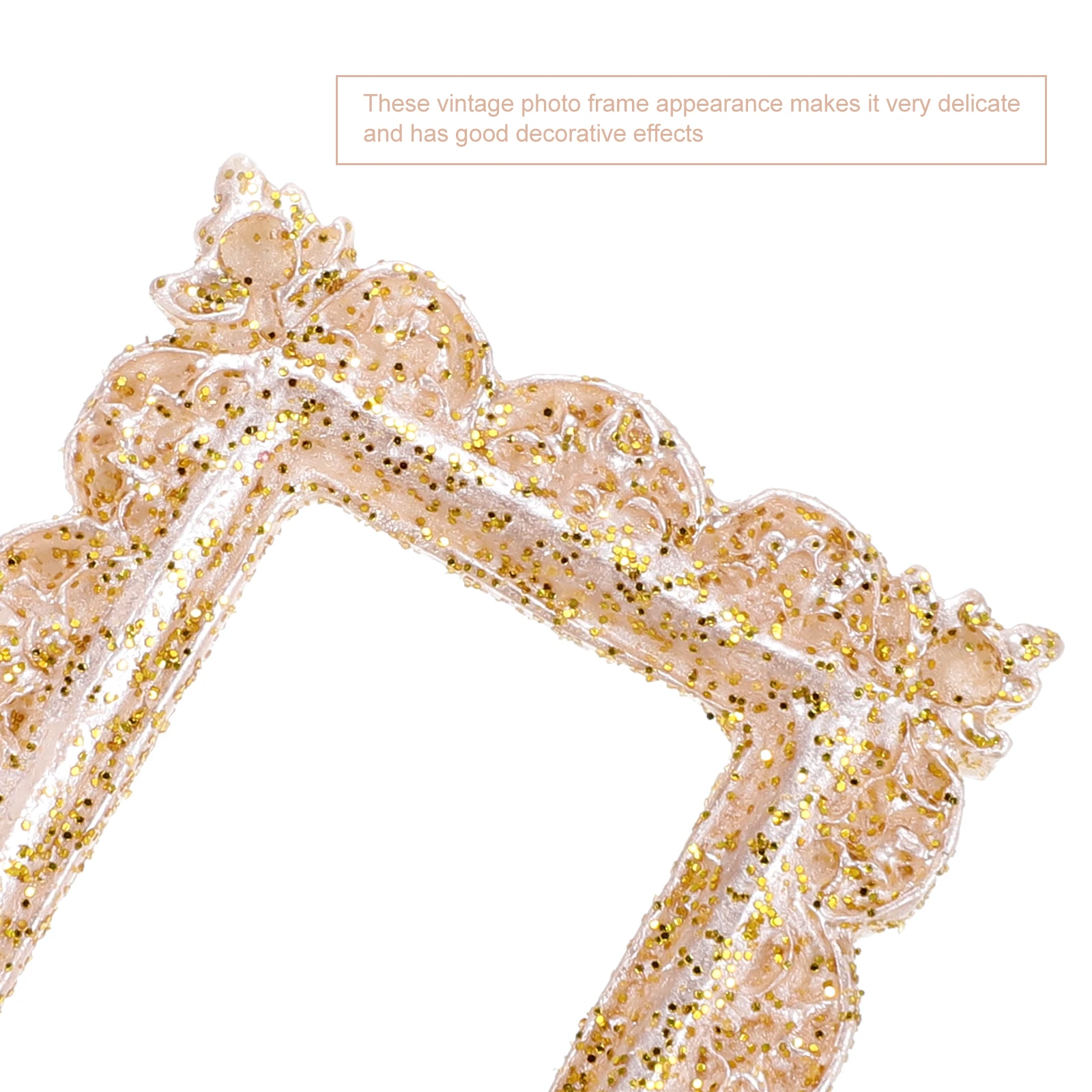 

10Pcs Mini Photo Frames Tiny Vintage Picture Frame Ornaments DIY Accessory Sturdy Resin Material Mini Frames Tiny Photo Frame