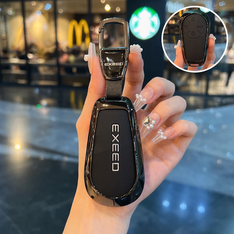 

new For Chery EXEED STERRA ET\ES Modified Key Fob Case Protector Auto NFC Card Key Cover Protective EXLANTIX ES\ET Key Case Ring