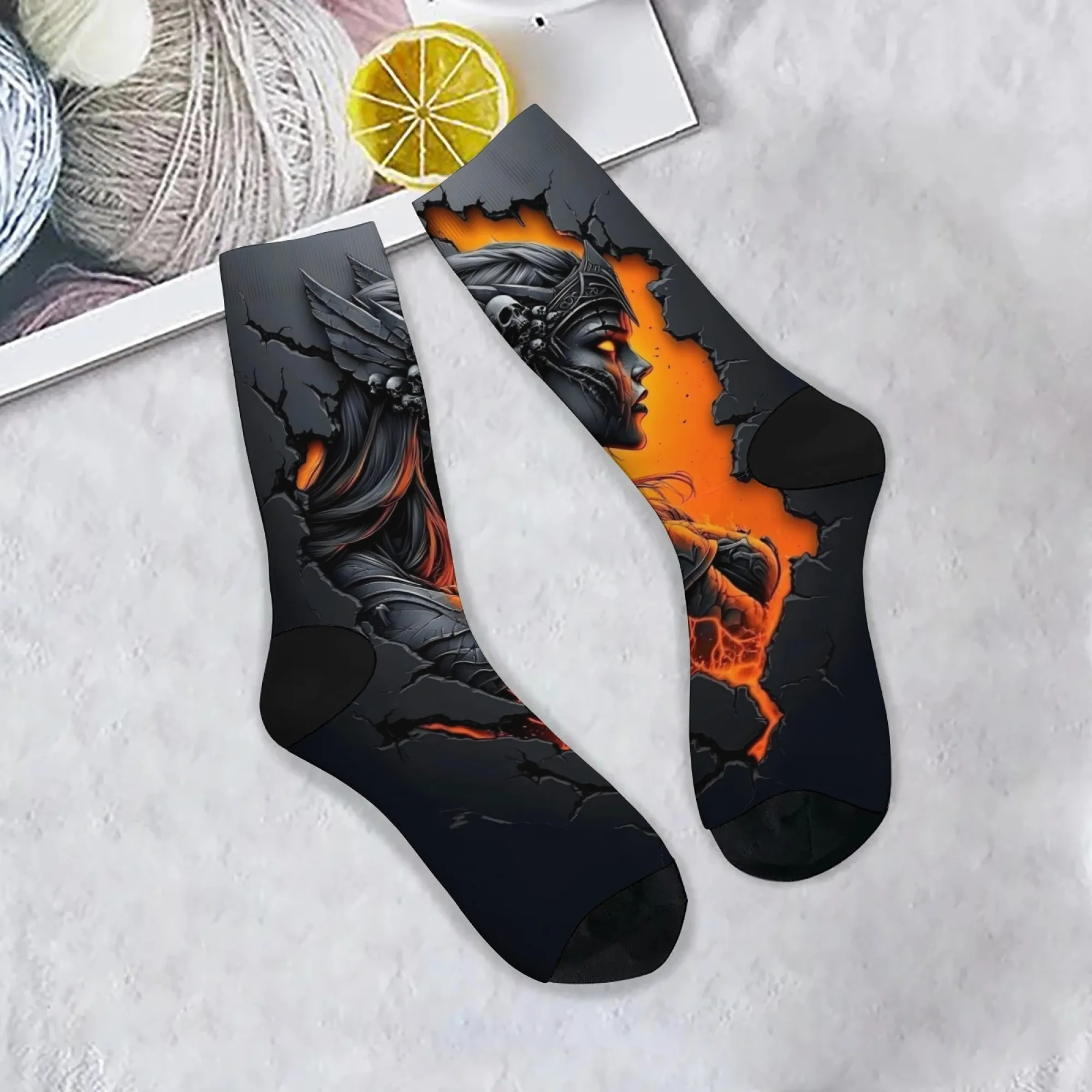 الظلام فايكنغ المحارب الرجعية موضة الرجال الجوارب تنفس عدم الانزلاق جوارب رياضية غير رسمية الجدة مجنون الهيب هوب جوارب بأشكال مضحكة هدية #1