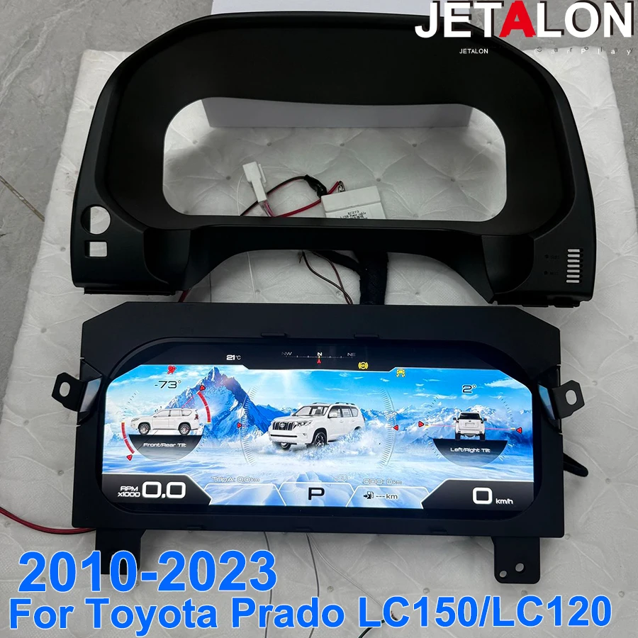 

12,3-дюймовый цифровой виртуальный приборный щиток для Toyota Land Cruiser Prado 150 2010-2023, экран спидометра на приборной панели