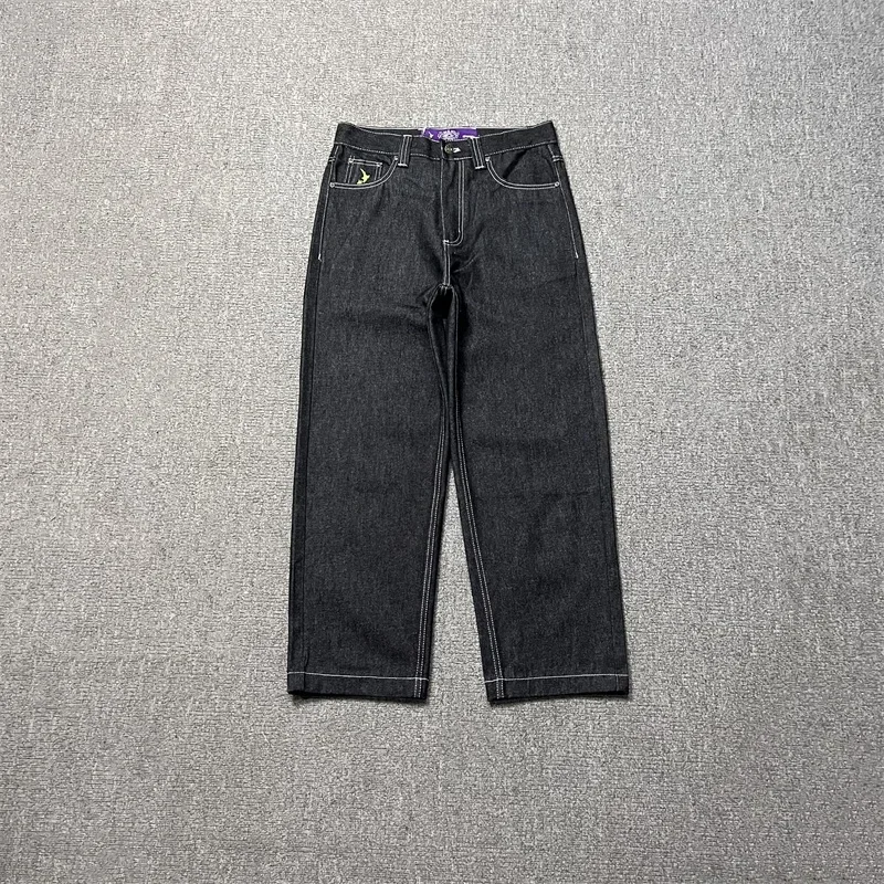 

25ss ADWYSD Jeans Top Quality Sunroll Print Mens Jeans Women Washed Black Straight Leg Jeans