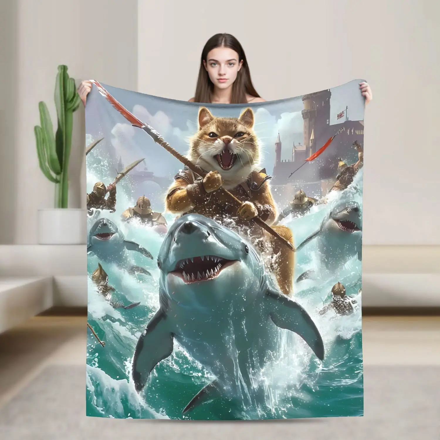 

280gsm Warrior Squirrel Blanket - Lightweight Soft Machine Washable Throw