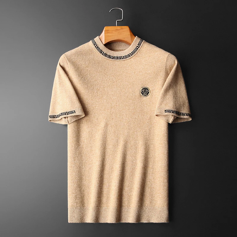 

Men's Camere Blend ort Sve T-irt Letter Print Base Layer irt Faionable Urban Sle Knitted Wool Sweater for Youth