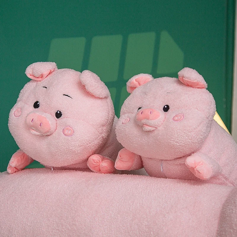 

Cute Pink Pig Lying Doll Plush Toy Stuffed Piggy Fluffy Doll Long Sleep Soft Pillow Sofa Cushion Nap Sleeping Toys for Xmas