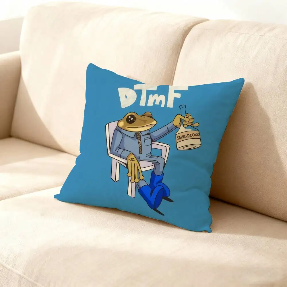 

Bad B-BunnyS DTMF Pillow Case For Sofa Decor Car Office Room Printing Cushion Cover Decorations and Protector