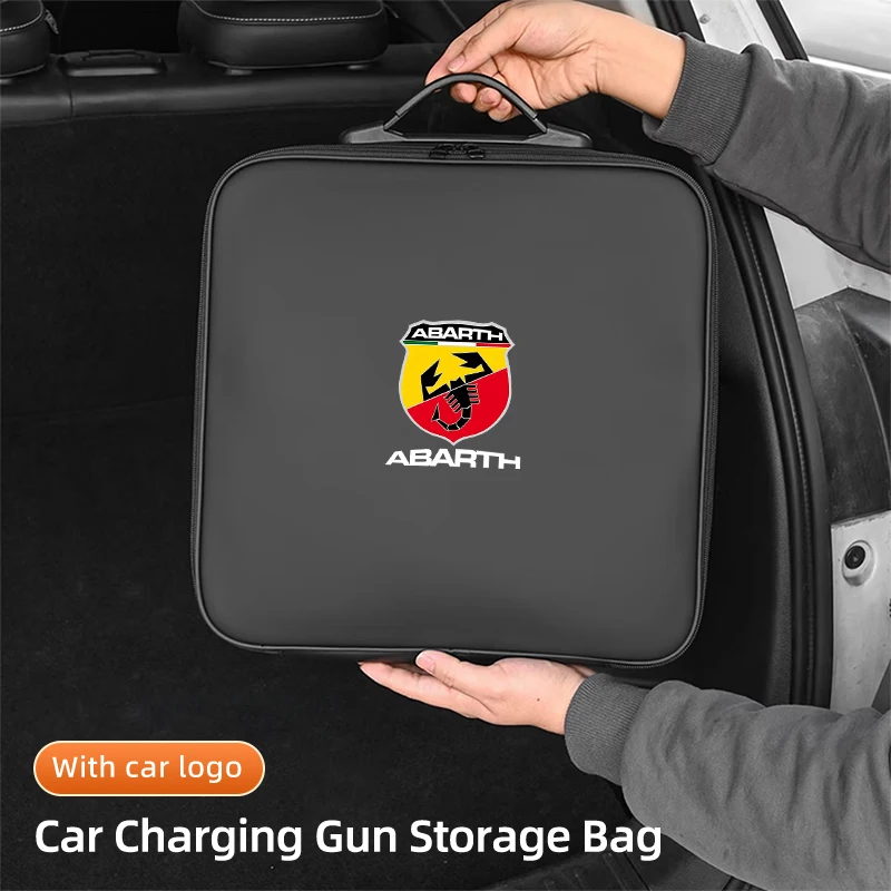 Car Rechargeable Gun Storage Bag Charging Gun Pouch Tool Organizer For FIAT 500 Grande Punto Tipo Stilo UNO Astra Bravo Panda Fr