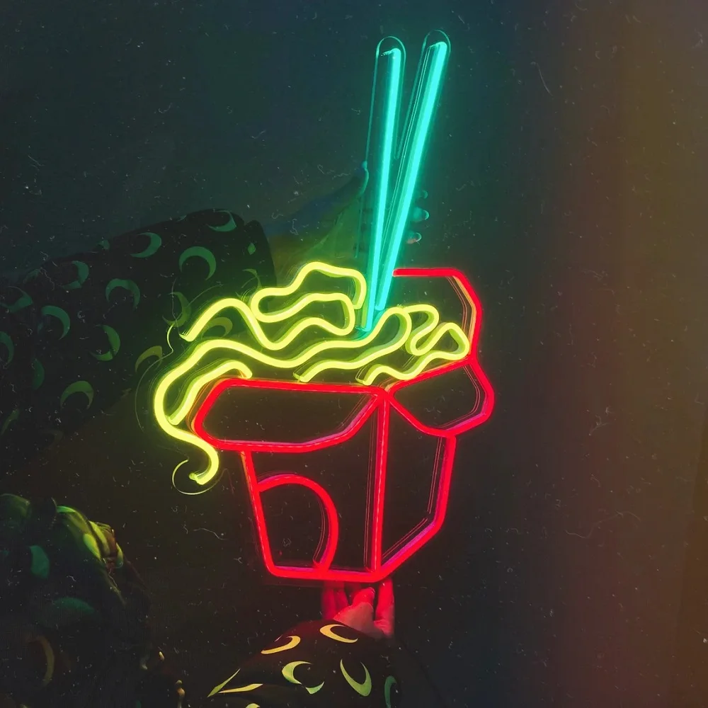 Imagem -04 - Pizza Donut Neon Sign Lâmpada da Noite para Casa Bar Janela de Cerveja Decoração Loja Restaurante Publicidade Fast Food Wall Led Neon Sign