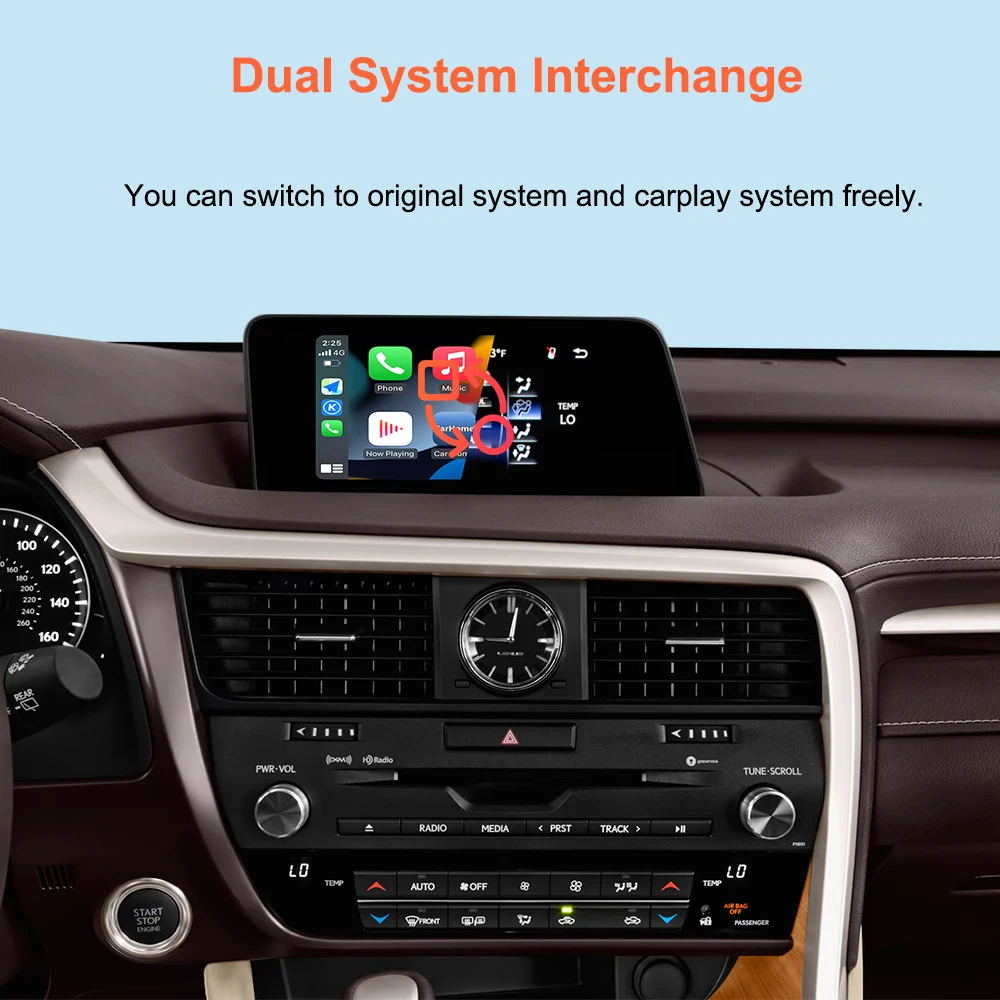 Bonroad Wireless CarPlay Android Auto Modul für Lexus NX RX IS ES GS RC CT LS LX LC UX GX 2014-2019 Mirror Link Airplay Decoder – Detail 8