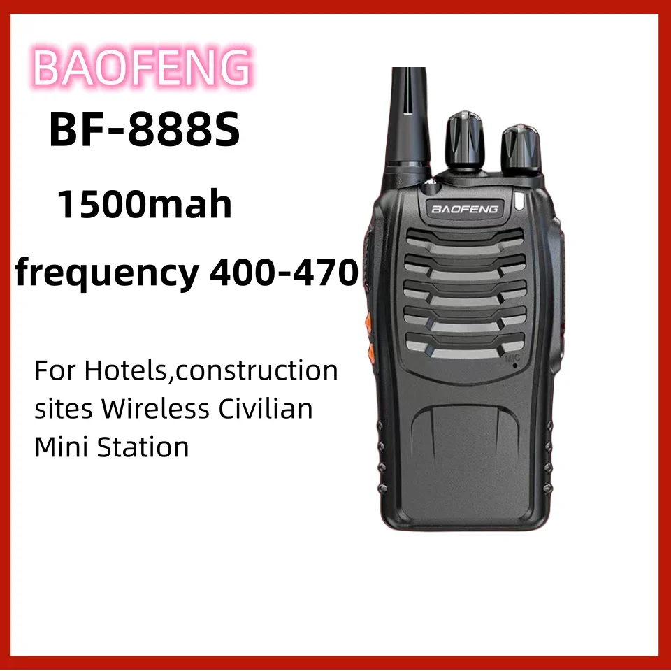 Imagem -02 - Walkie-talkie sem Fio Alta Potência Exterior Hotel Canteiro de Obras Mini Rádio fm 2024 Baofeng-bf888s