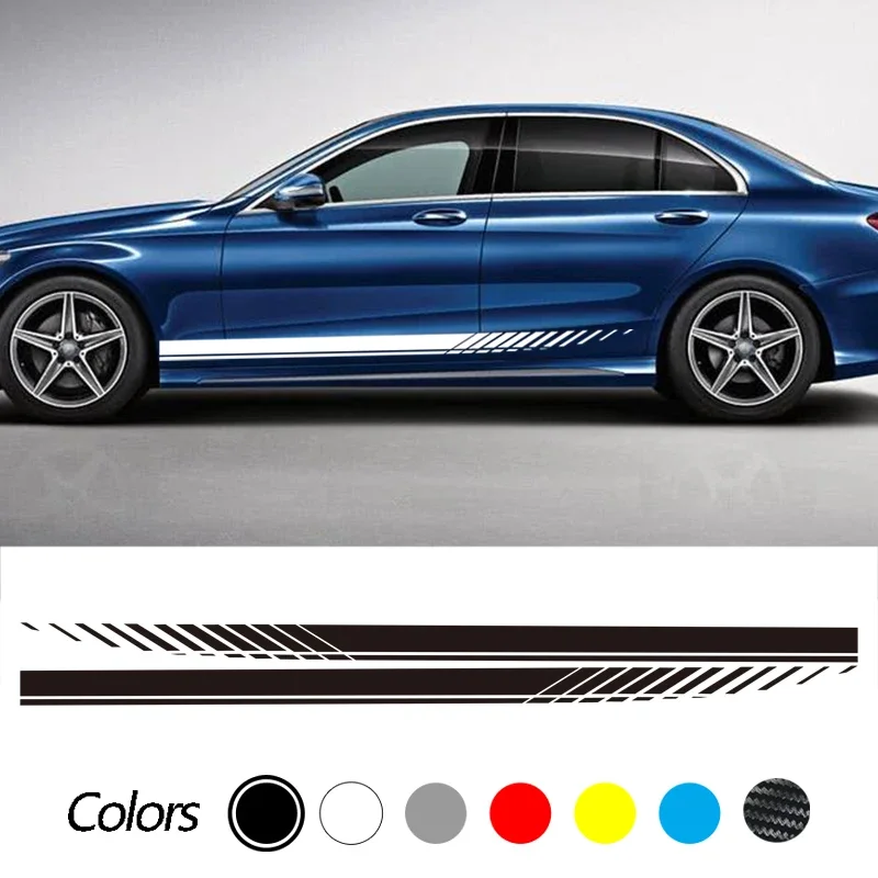 

Edition 1 Side Stripe Sticker Sport Racing Decal for Mercedes Benz W205 C180 C200 C63 AMG Side Skirt Body Garland