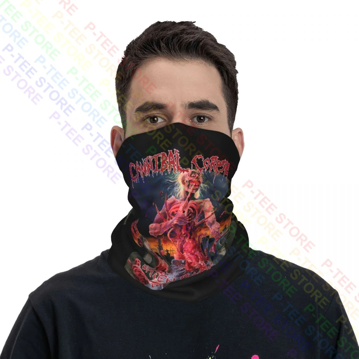 Cannibal Corpse Eaten Back To Life Grindcore Death Metal Neck Gaiter Bandana Scarf Face Mask Soft