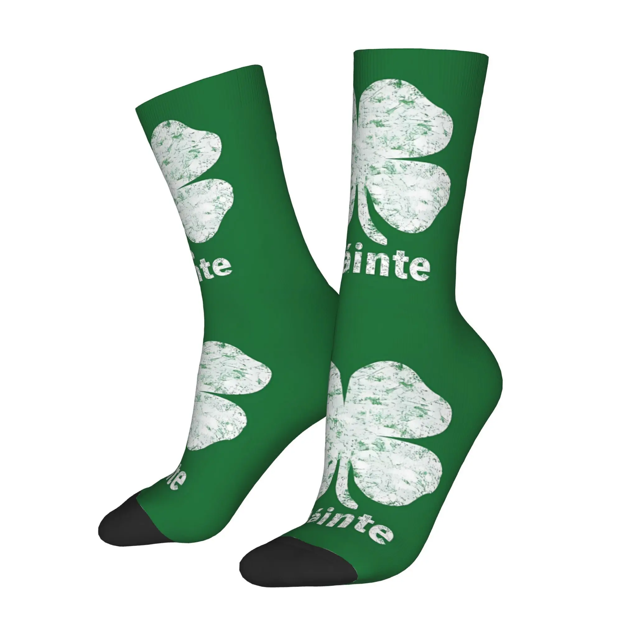 

Мужские носки Happy Shamrock Slainte в стиле ретро, повседневные носки в стиле Харадзюку в стиле Харадзюку с принтом в подарок