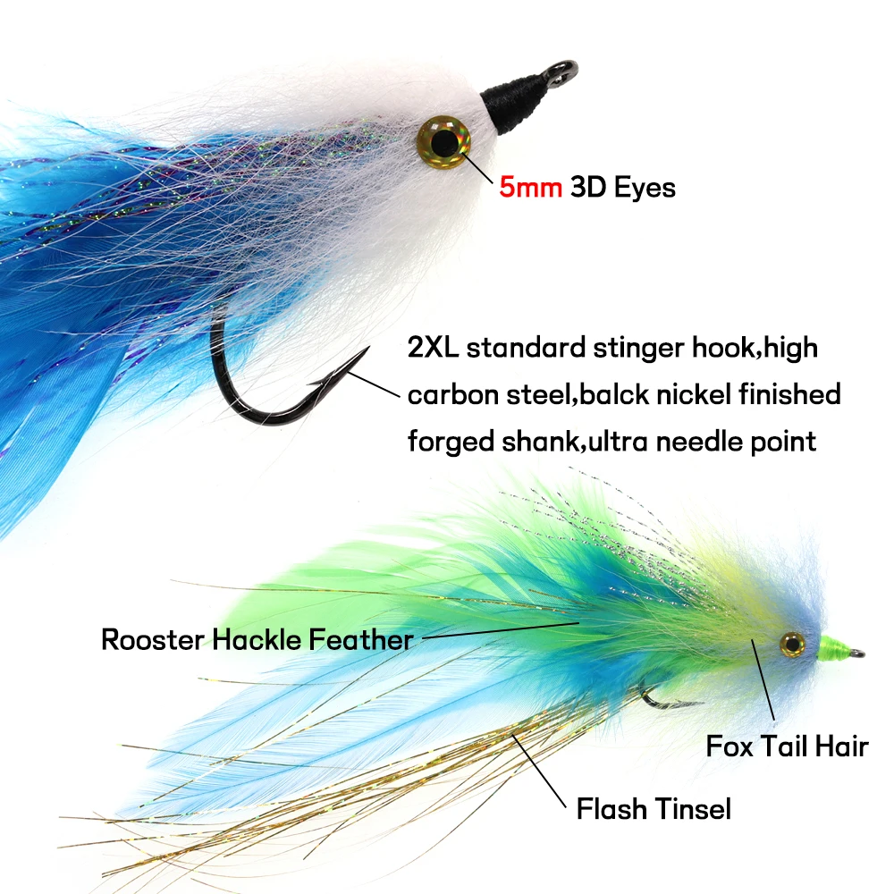 Elllv Streamer Mosca Salmón Agua Salada - imagen 5