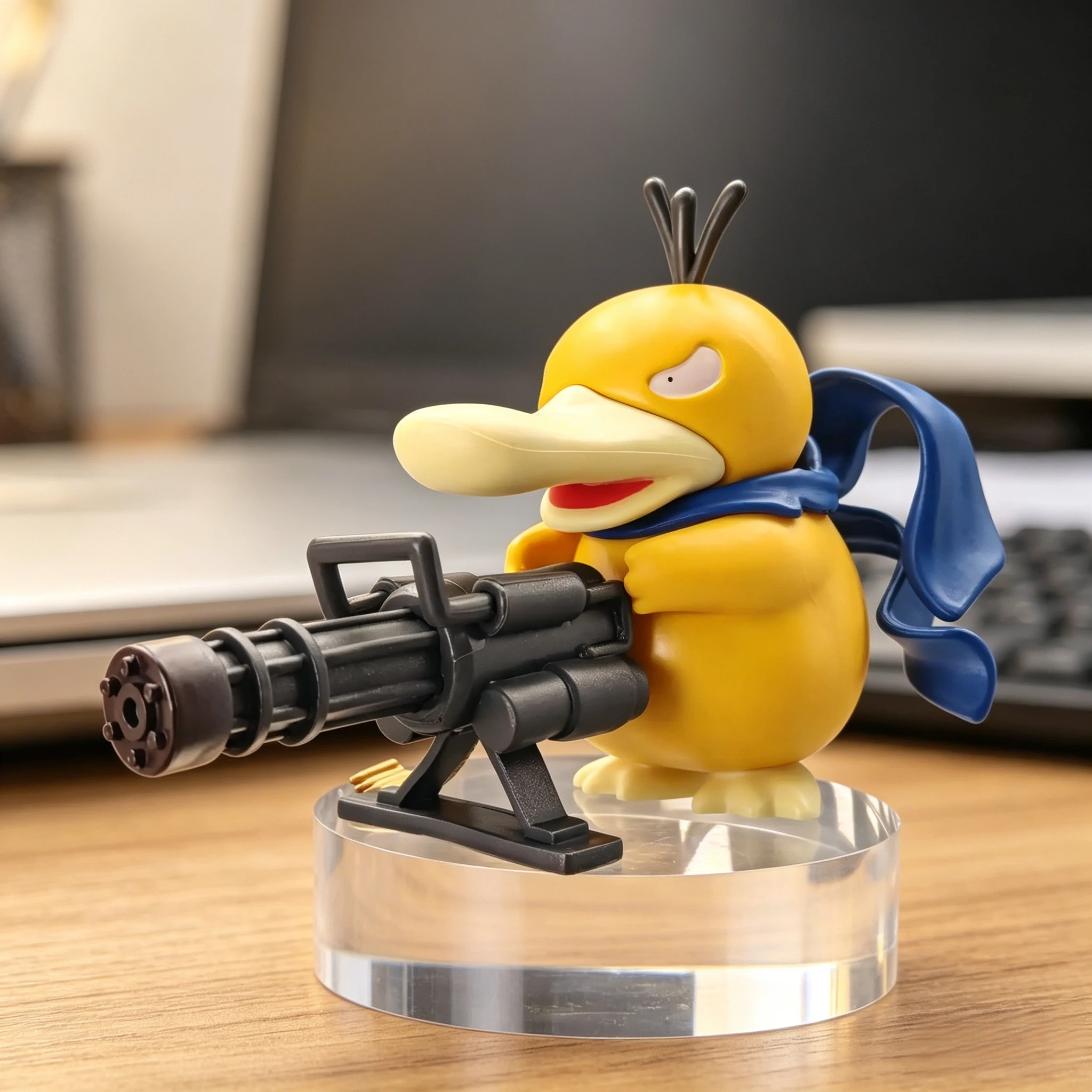 

9cm Pokemon Cartoon Adorable Gatling Gun Psyduck Standing Posture Action Figure Collectible Model Ornament Desktop Decor Gifts