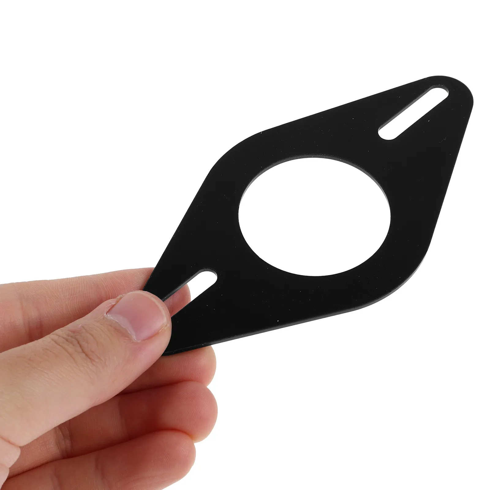 2Pcs Universal Car Front Door Speaker Modification Brackets with High-Frequency Triangle Washers Plastic Tweeter Mounting Plate