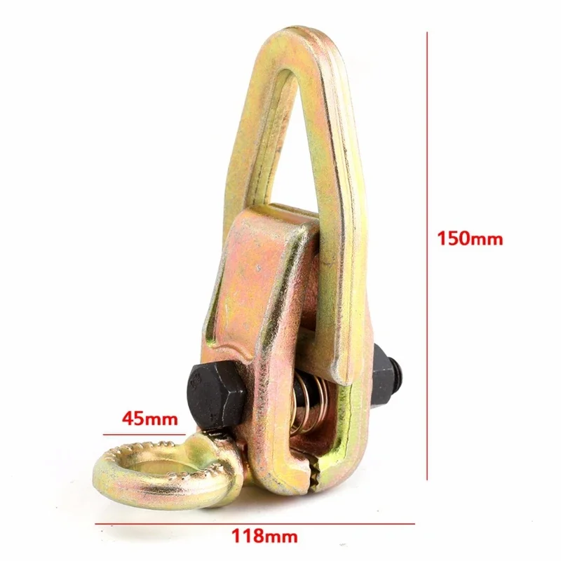 Abrazadera de tracción de reparación de carrocería de coche, máquina de reparación de colisión de tracción trasera, duradera, 2 vías, 5 toneladas