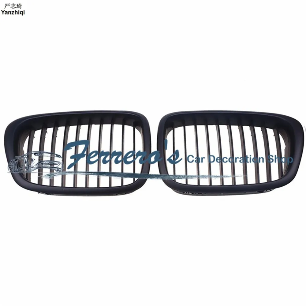 2pcs/lot For BMW E39 5 Series M5 1999-2003 Modification Matte black Bumper Kidney Front Grill Grille Wholesale