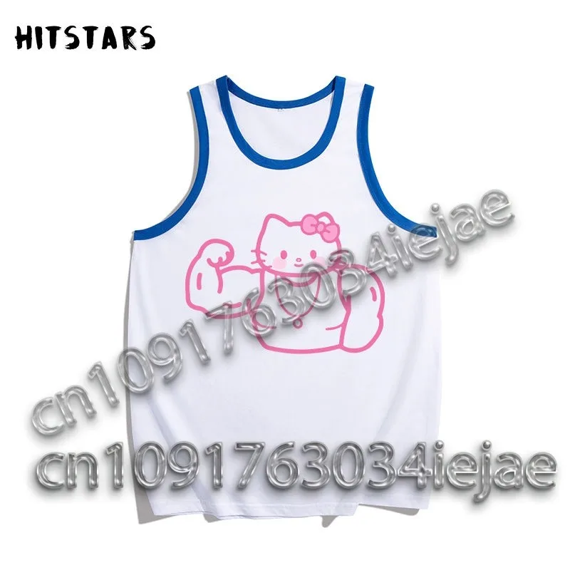 

Быстросохнущая баскетбольная рубашка Hello Kitty 2025 года, мужская и женская майка, повседневный топ для спортивных тренировок, популярная