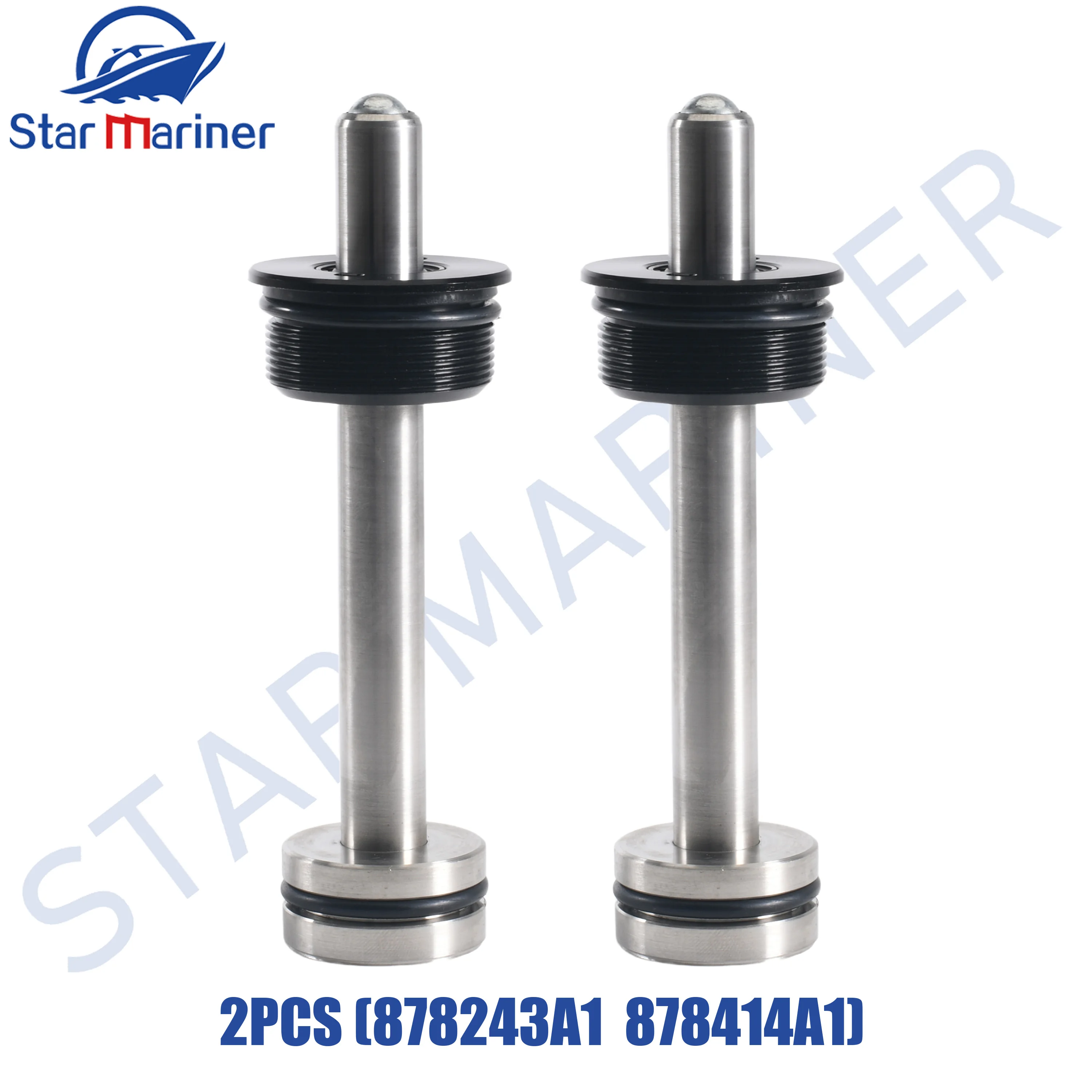 

2PCS 878243A1 878414A1 Trim Tilt Piston Rod Assy for Mercury Outboard 3 CYL 110-250HP XR-6 Magnum III 99659A21 Boat Engine Part