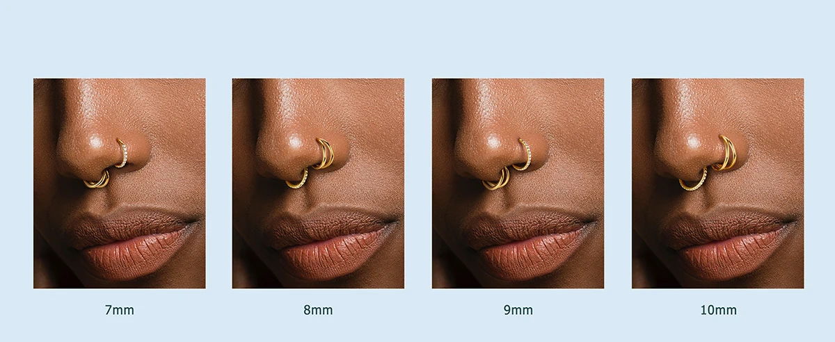Drperfect Nasenringe, Ohrringe, Piercingschmuck aus chirurgischem Stahl, Conch-Piercing, Septum-Clicker, Lippenpiercing, Knorpelohrring, Helix, Rook, Tragus, Daith – Detail 5