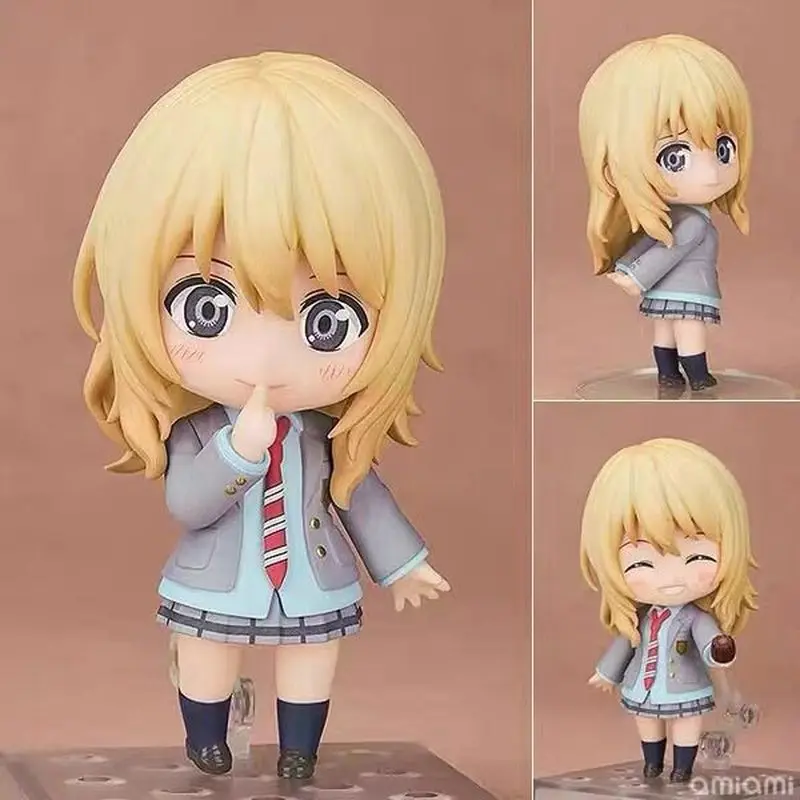 Figura de acción Nendoroid de Miyazono Kaori de Your Lie in April, versión Q, 2113, Anime KO, modelo de decoración de escritorio, kit de juguete coleccionable, regalo.