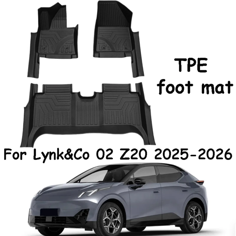 

For Lynk&Co 02 Lynk&Co Z20 2025-2026 Car Full Surround Foot Mat Threshold Protection TPE Waterproof Dirt Proof Accessories
