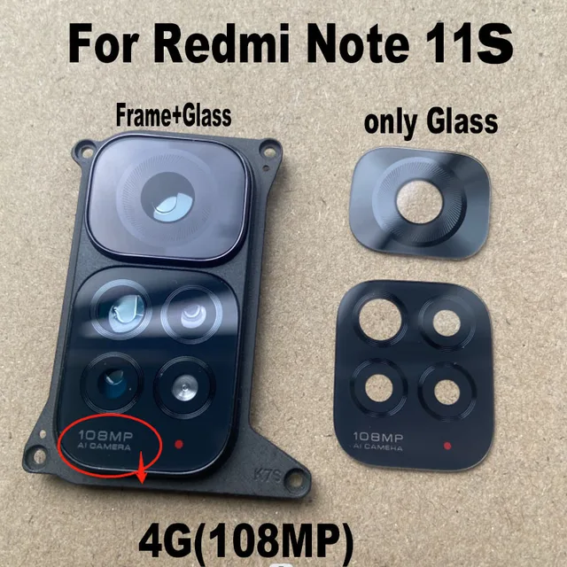 Obiektyw tylnego aparatu do tylnej szyby Xiaomi Redmi Note 11S z osłoną ramki Global 4G