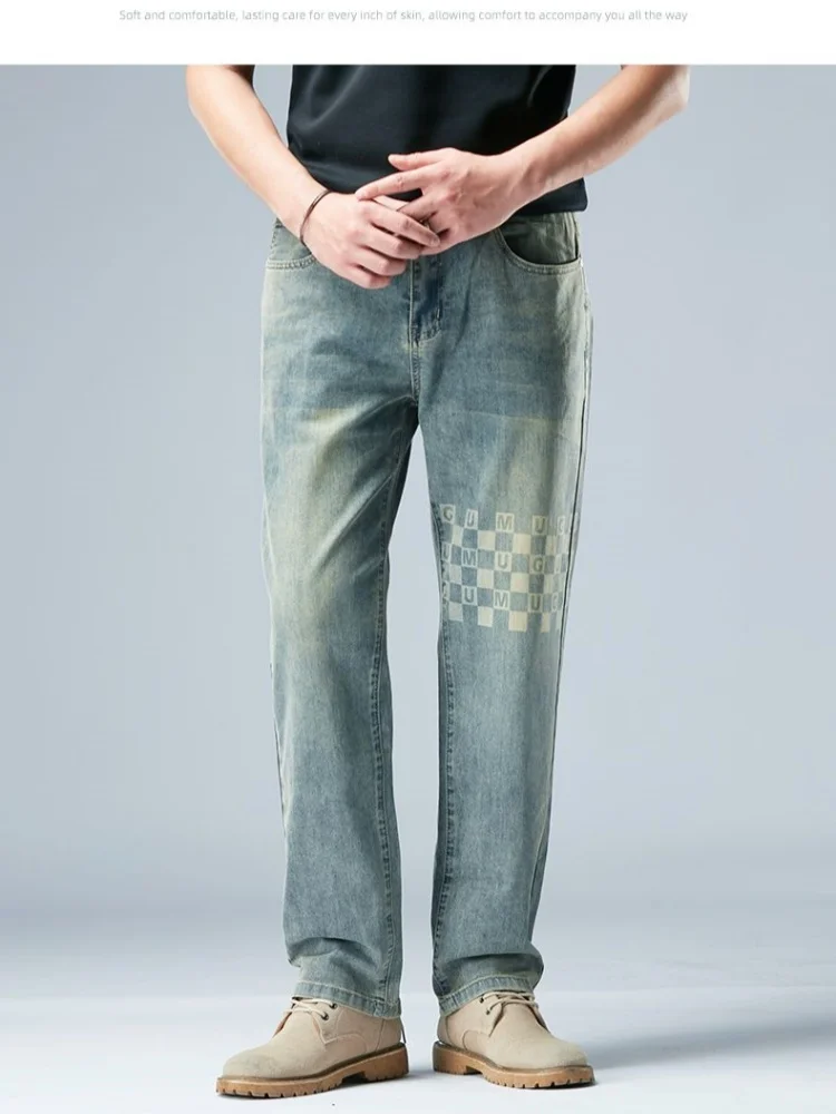 

Jean Baggy Jeans Man Clothing Wide Jeans Men Span Summer New Pants Y2k Mens Trousers Streetwear Denim Shorts Men's Male Cargo