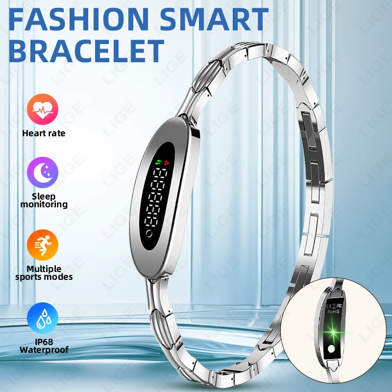 

Original LIGE New Smart Watch Women Health Heart Rate Sleep Monitor Lightweight Band Watetproof Sports Smart Bracelet Smartwatch