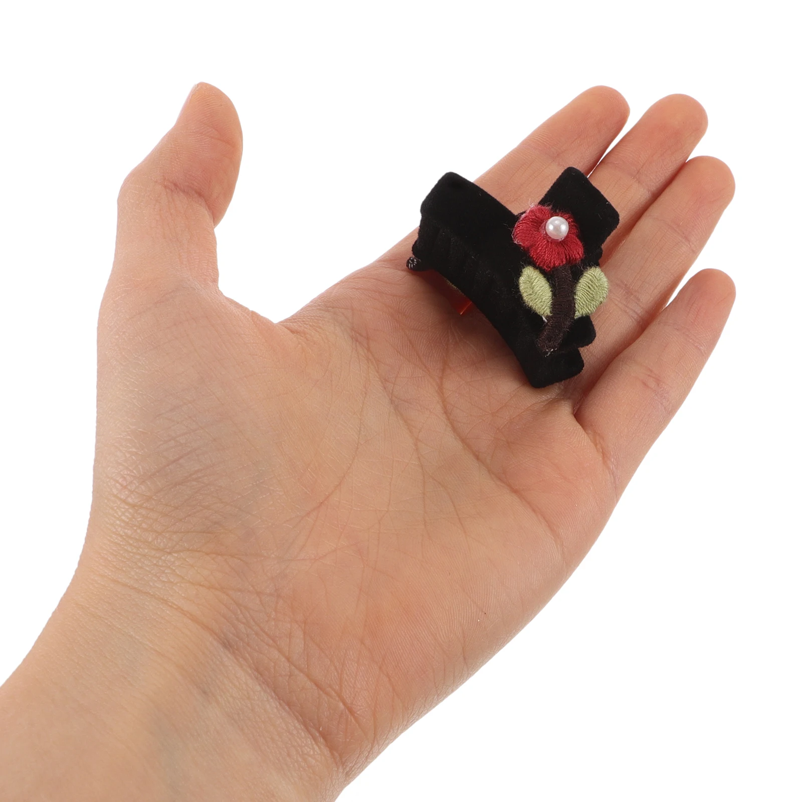 

Floral Embroidery Hair Clip Vintage Elegant Retro Side Bang Clamp Hair Ornament for Women Girls Embroidery Clips