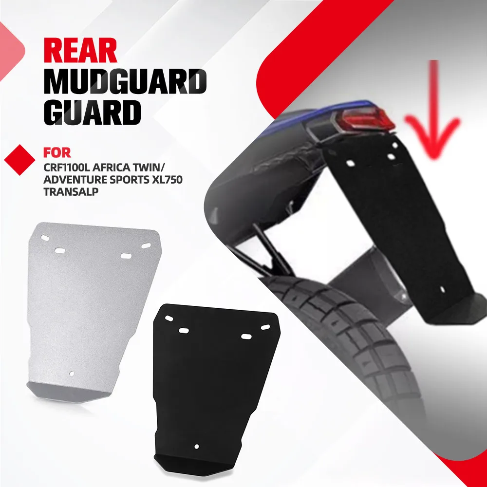 

For Honda CRF1100L Africa Twin/Adventure Sports XL750 Transalp Motorcycle Fender License Plate Rear Splash Guard Number Holder