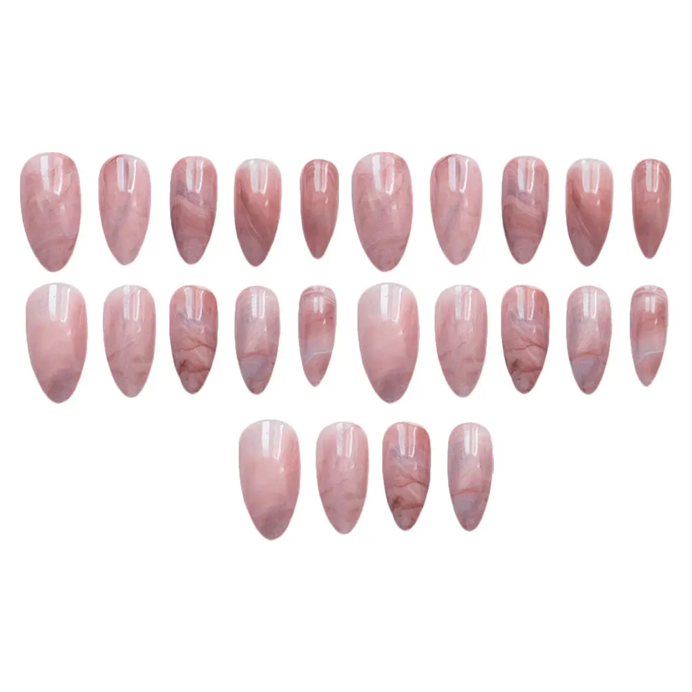 

24pcs Long Full Cover Plastic False Nails Gothic Style Party Night Club Easy Apply DIY Nail Art Christmas New Year Fashion