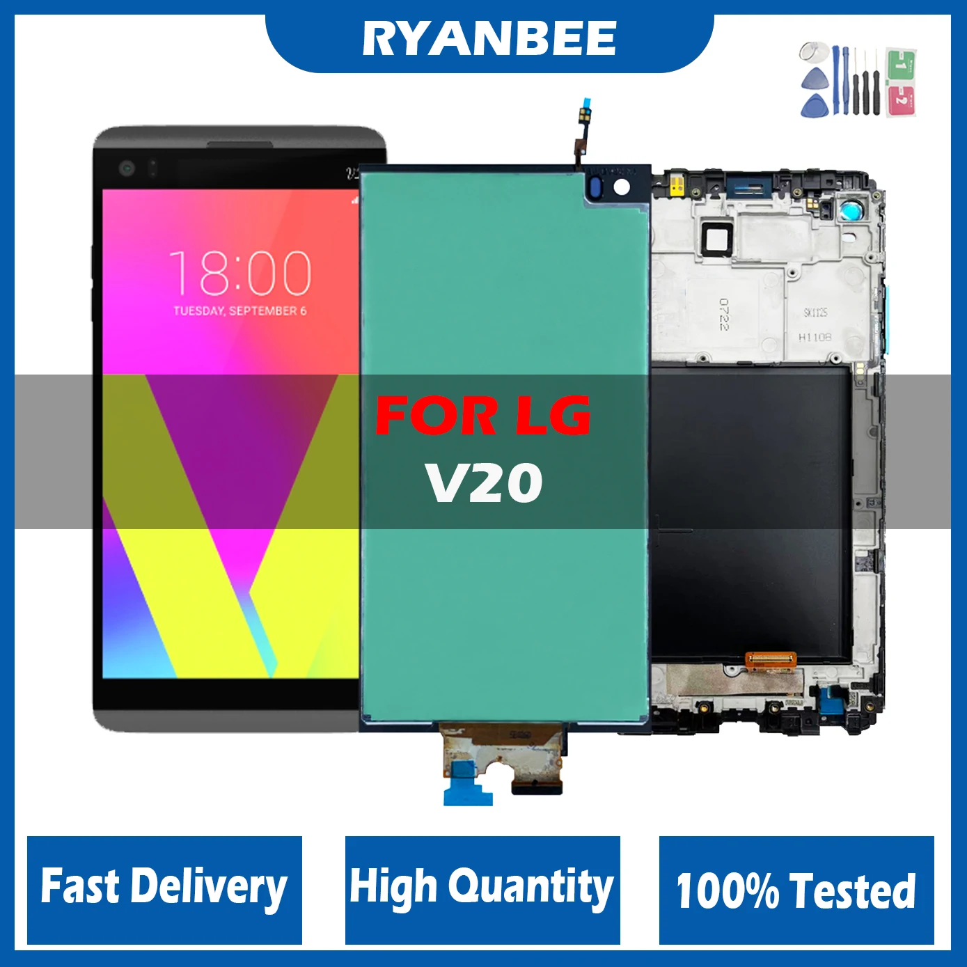 

5.7" Original Amoled LCD For LG V20 H990 H910 H918 US996 VS995 LS997 Display With Frame Touch Screen Digitizer Assembly For F800