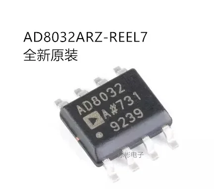 10adet Original genuine AD8032ARZ-REEL7 SOIC-8 80MHz single power supply rail-to-rail amplifier chip