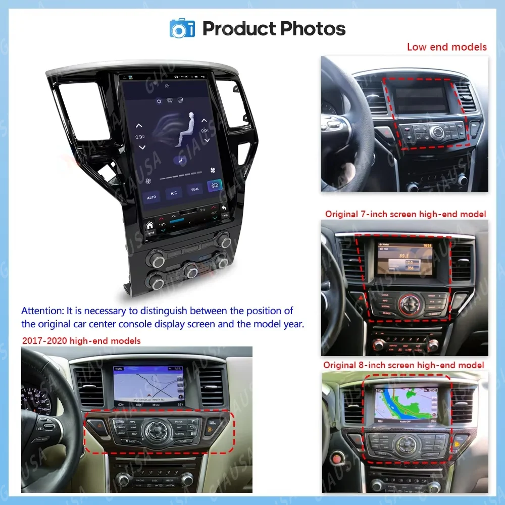 13 inch For Nissan Pathfinder R52 SL SV 2012-2019 Carplay Android AUTO Touch Screen Stereo Car Radio Video Player GPS Navigation