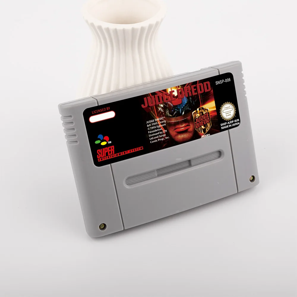 القاضي دريد عمل لعبة ل SNES 16 بت بطاقة الألعاب ل EUR PAL نسخة SNES لعبة فيديو وحدة التحكم لنينتندو