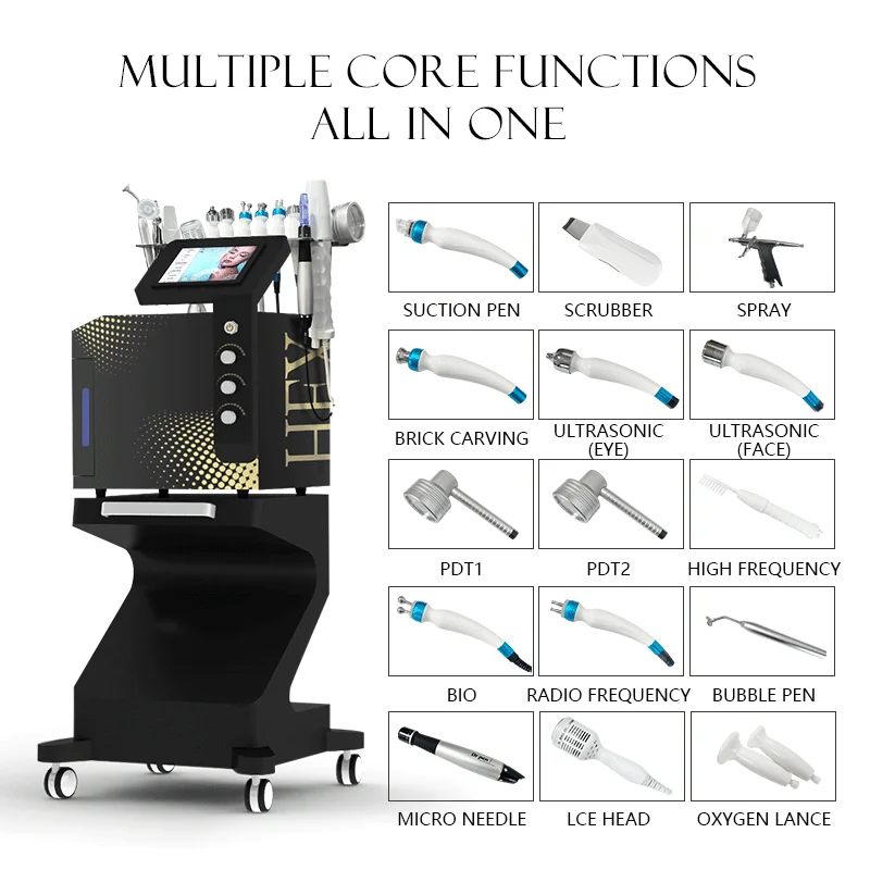 Multifunctional Facial Hydration Machine Diamond Microdermabrasion Machine Pore Cleansing Face Lifting Pigmentation Reduction