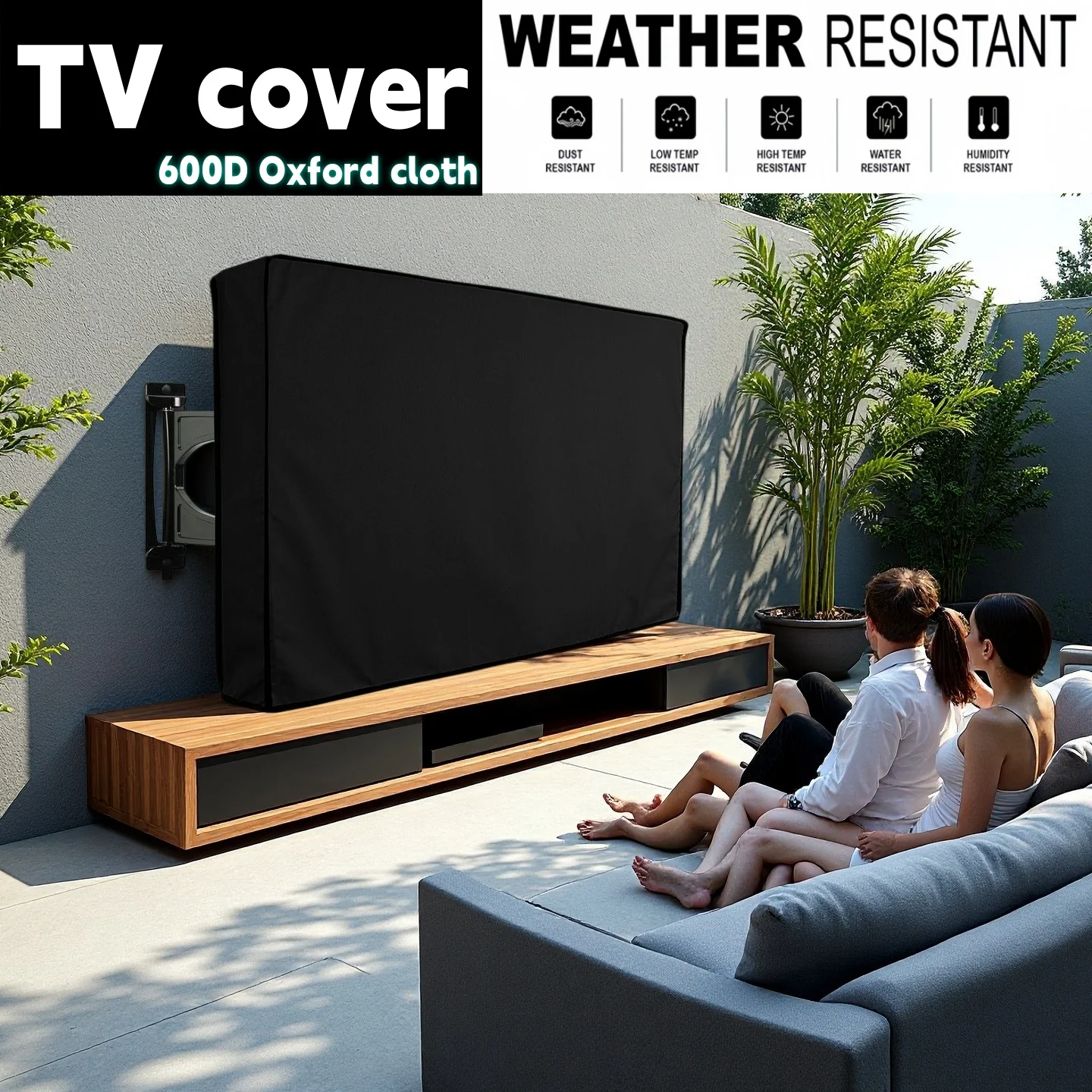 

600D Oxford cloth TV cover comes in various sizes. Please choose the appropriate size before placing an order.