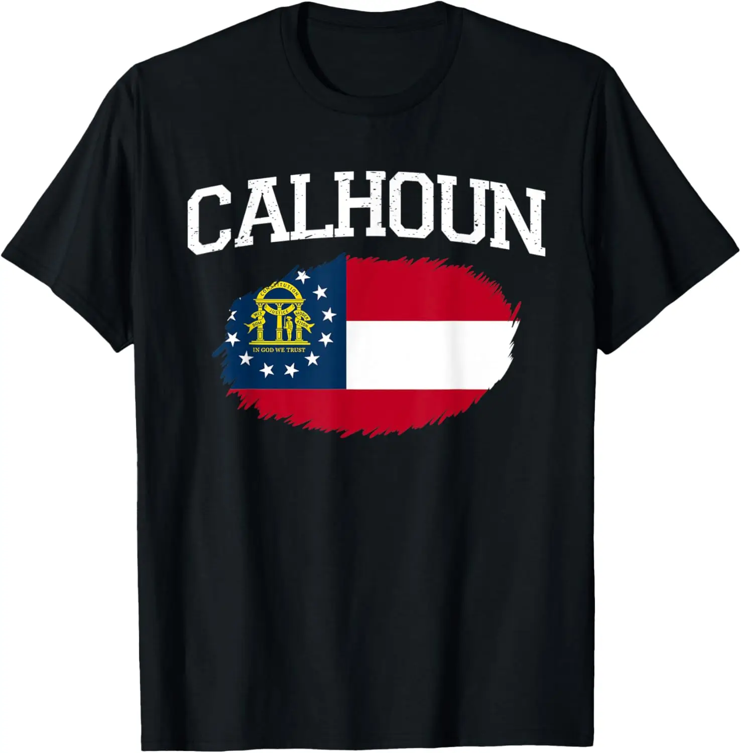 CALHOUN GA GEORGIA Bandeira Vintage EUA Esportes Homens Mulheres Camiseta