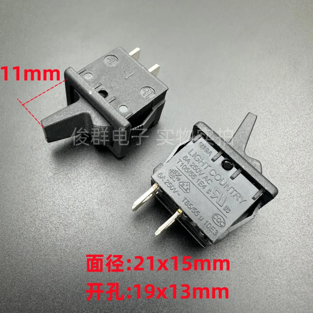 10pcs/Taiwan COUNTRY R19A rocker rocker switch 2 feet 2 gear 6A power button with rocker