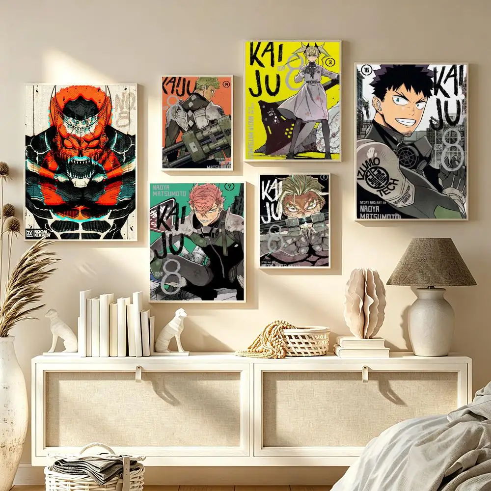 Anime K-Kaiju No. 8 Poster Trendy Aesthetic Wall Art high-end Bedroom Home Cafe library Decor