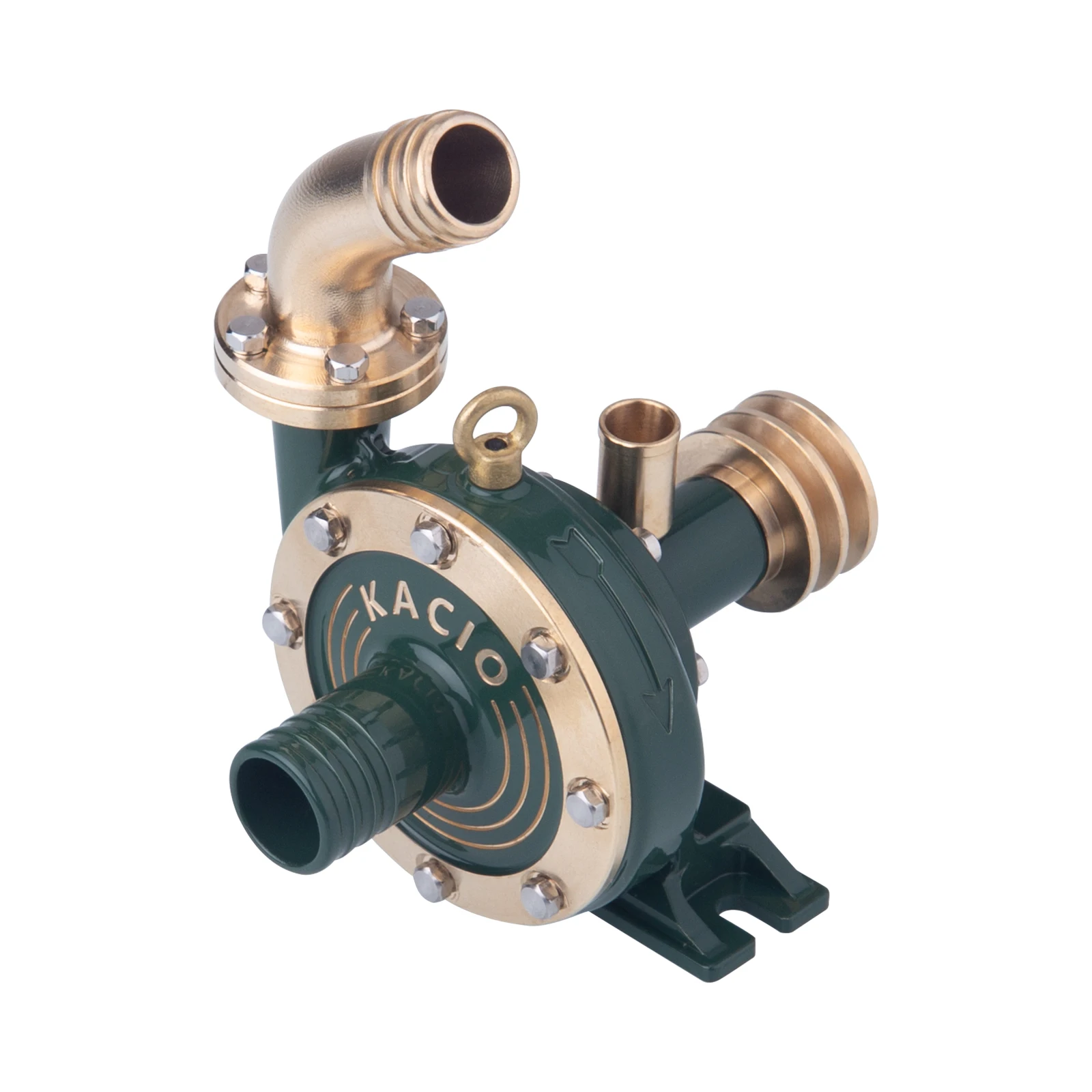 KACIO B30-1 Mini Brass Impeller Centrifugal Water Pump Model Suitable For Steam Engine Interal Combustion Engine Model - Green