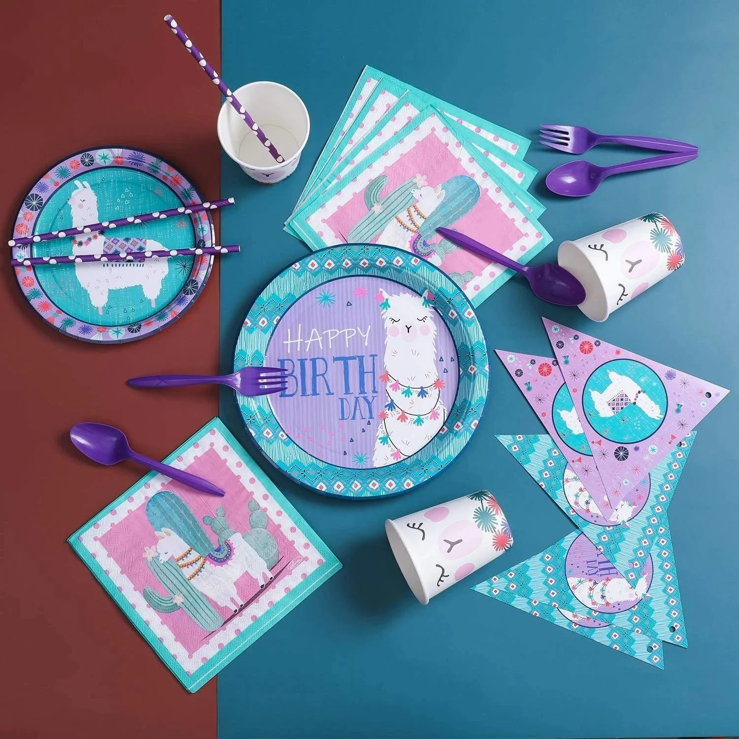10 قطعة الألبكة موضوع مجموعة أدوات المائدة القابل للتصرف ورقة لوحة الكرتون ورقة كوب بيناتا احتفالية الطرف الديكور أدوات المائدة لوازم